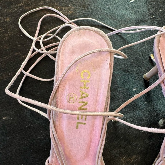 Chanel Pink Strappy Heels - Picture 3 of 8
